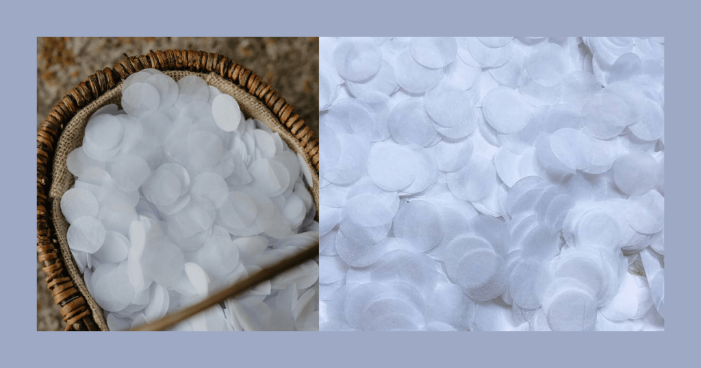 White Confetti Paper Etiquette​